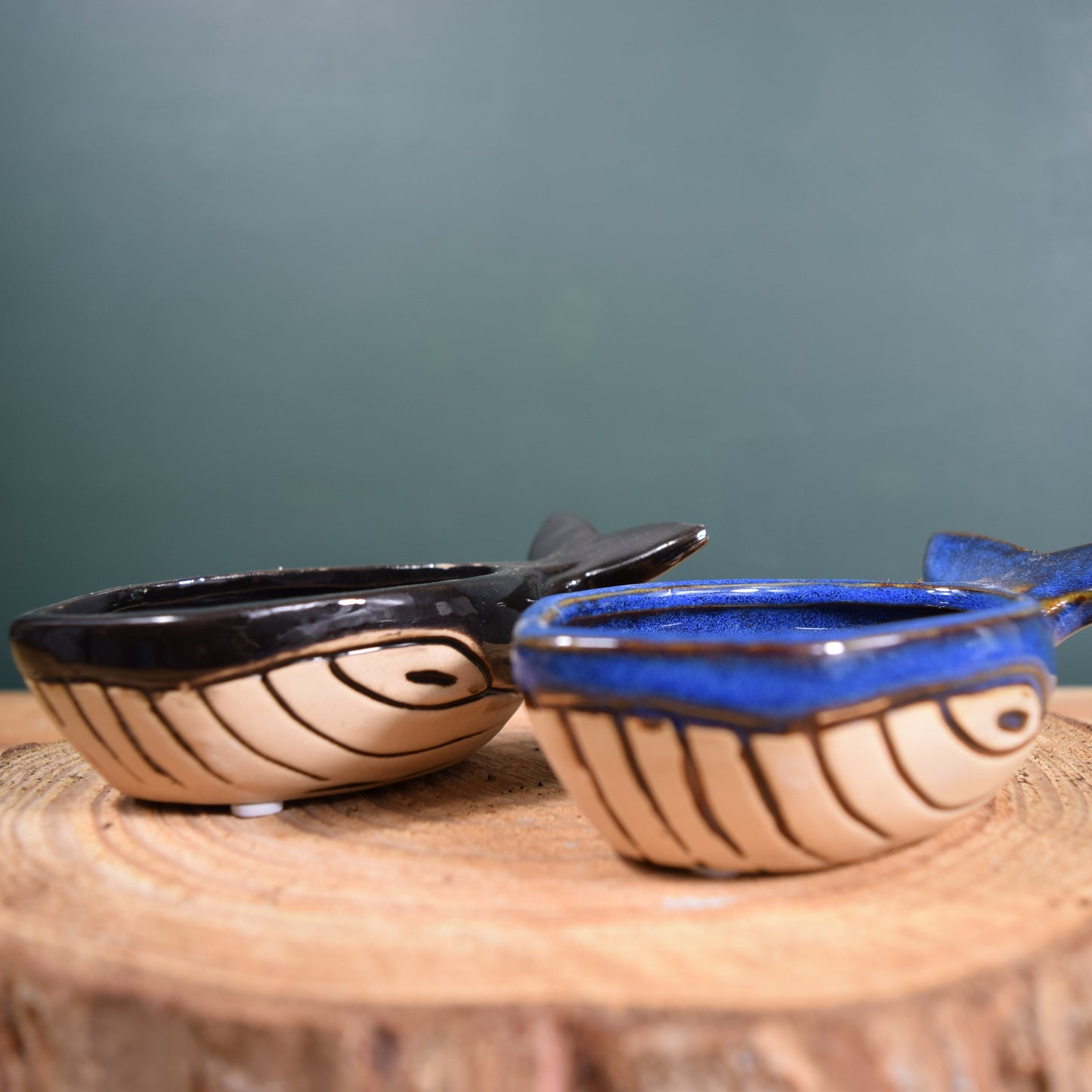 Ceramic Whale with Air Plant - Air Plant Holder
