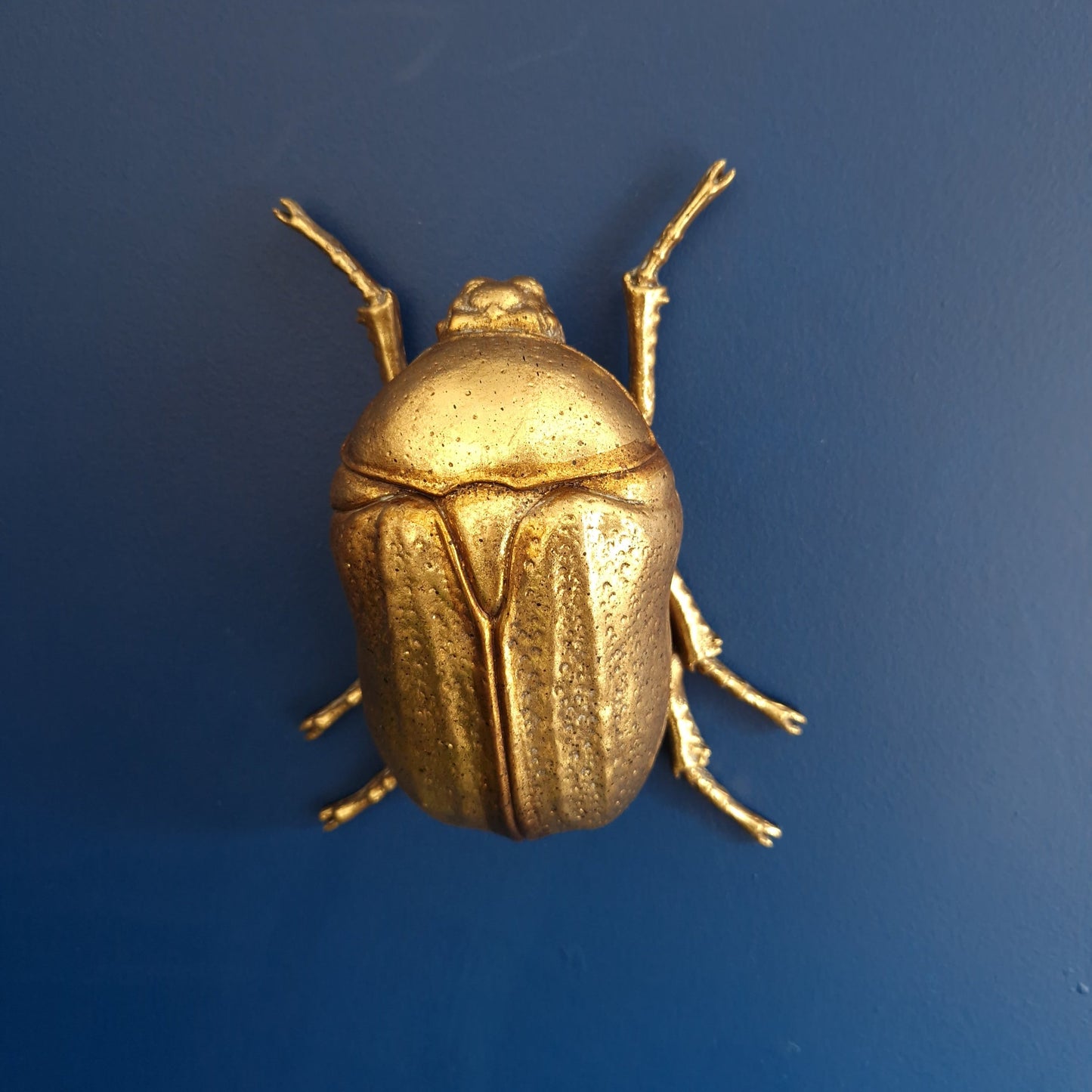 Gold Wall Beetles: Resin Wall Decor - Stag Beetle - Female Stag & Scarab Beetle Art for Home Decor